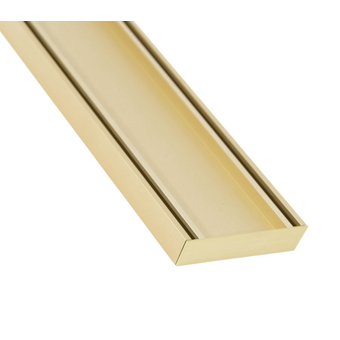 Lauxes Matt Gold Tile Insert Grate - 21 x 100mm